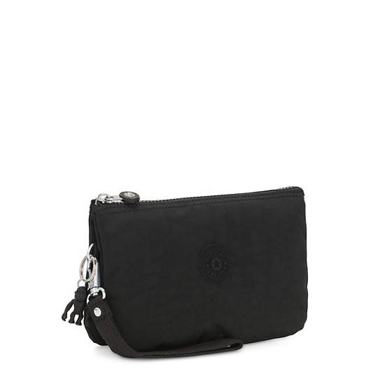 Kipling Creativity Extra Large Classic Wristlet Handbag Black Noir | AU 1258FD